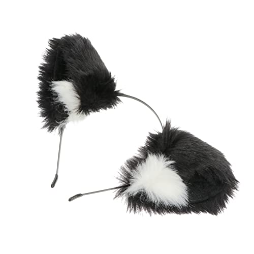 TINEASUR Katzen Ohr Plüsch Haarband Katzen Cosplay Stirnband Stylische Tier Kopfbedeckung Für Party Und Festival von TINEASUR