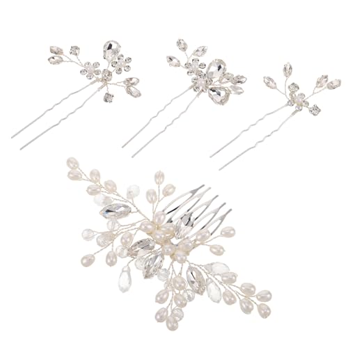 TINEASUR Dekorative Haarkämme Für Damen Strass-haarspangen Haarteile Für Braut Blumen-haarnadeln Haarschmuck Für Damen Haarkämme Für Frauen Haarschmuck Für Braut Haarnadeln Mit von TINEASUR