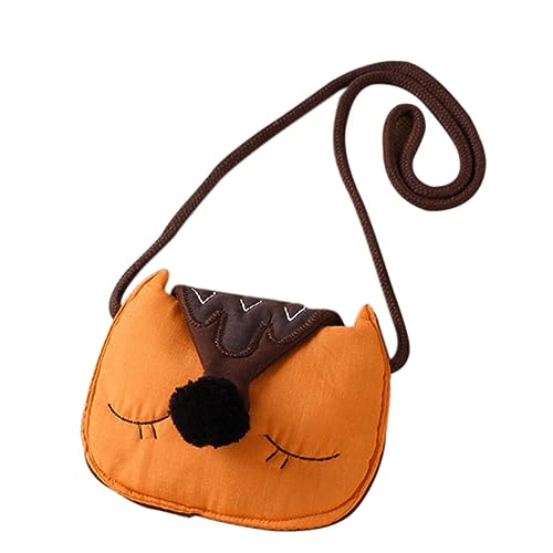 TINEASUR Cartoon Crossbody Bag Aus Baumwolle Umhängetasche Mit Tiermotiv Entzückende Geldbörse Für Münzen Kleingeld Handy Karten Junge Mädchen Und Erwachse von TINEASUR