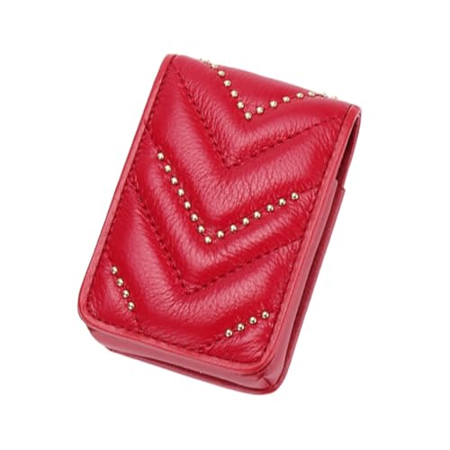 TINEASUR 1stück Mini Kosmetiktasche Aus Wasserdichtem Material Mit Spiegel Kleine Rote Geldbörse Für Münzen Schlüssel Und Alltagsgegenstände Für Schule Und Freizeit von TINEASUR