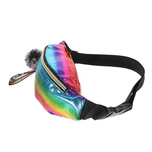 TINEASUR Damen-Sport-hüfttasche Bauchtasche Glänzende Holografie Mit Reißverschluss Verstellbarer Für Laufen Wandern Reisen Shopping Partys Bunter Sternenhimmel von TINEASUR