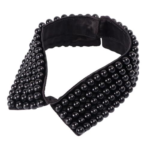 TINEASUR Schwarzer Umhang Mit Spitze Modischer Falsch-kragen Für Damen -kragen Kleidungs-zubehör Mit Zartem Ausschnitt Für Frauen Und Mädchen von TINEASUR