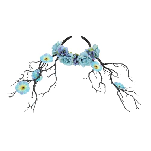 TINEASUR Haarband Für Festival Party Mit Blumendekor Stirnband Aus Hochwertigem Material Kopfschmuck Für Junge Mädchen Und Erwachsene Kostümaccessoire Für Karneval Und Feierlichkeiten von TINEASUR