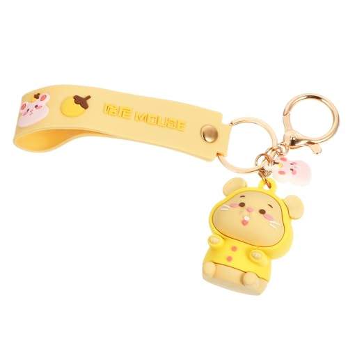 TINEASUR Hübscher Schlüssel Kleiner Hamster Modellier-Design Schlüsselanhänger Cooler Schlüsselanhänger Süßer Hamster Taschenanhänger Kreativer Taschen-schlüsselanhänger Vielseitig Einsetzbar von TINEASUR