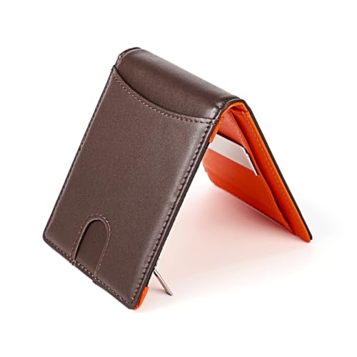 TINEASUR Herren Geldbörse Business Geldbörse Brieftasche Tasche Fotohalter Clip Kaffee von TINEASUR