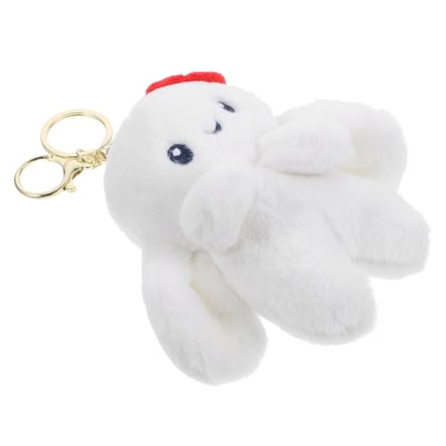 TINEASUR 1stk Niedliche Geldbörse Für Haustiere Flauschiger Schlüsselanhänger Mini-schlüsselanhänger Münzbeutel Dekorativer Schlüsselanhänger Dekorative Geldbörse Schlüsseldekor Plüsch Weiß von TINEASUR