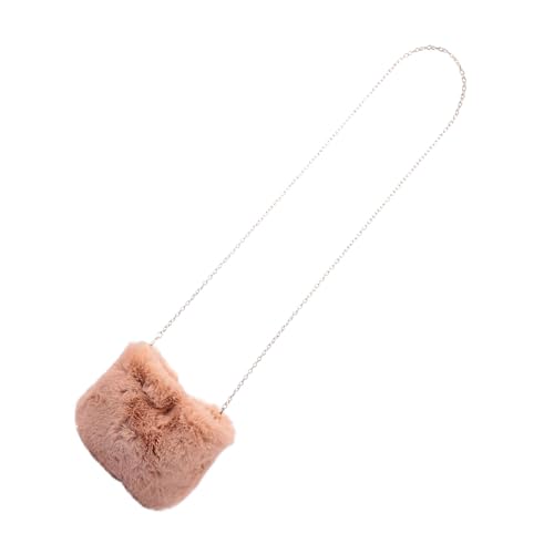 TINEASUR Plüsch Kettentasche Damen Schultertasche Umhängetasche Großer Innenraum Einfacher Stil Passend Für Zuhause Und Reisen von TINEASUR