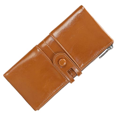 TINEASUR 1stück Vintage Damen Geldbörse Aus Lederimitat Mit RFID-Schutz Antimagnetische Handtasche Khaki Für Stilvolle Frauen Langlebiges Portemonnaie Für Alltag Und Besondere Anlässe von TINEASUR