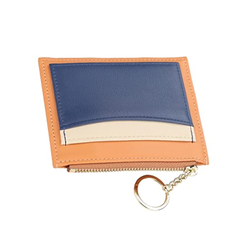 TINEASUR 1stück Zipper Geldbörse Für Damen Stylische Kleine Pu-Leder Geldbörse Mit Mehreren Fächern Und Reißverschluss Für Reisen Und Täglichen Gebrauch Orange von TINEASUR
