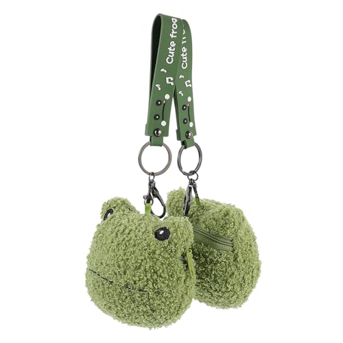 TINEASUR 2 STK Geldbörse Schlüsselanhänger Mini-Plüschtiere Auto schlüsselanhänger Frosch aufbewahrungssack aufbewahrungstüten kleine Münztüten entzückende Münztüten PP Baumwolle Green von TINEASUR