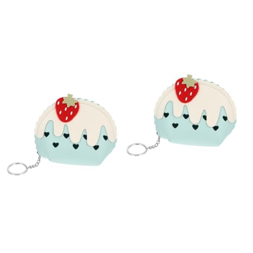 TINEASUR 2stücke Erdbeer Geldbörse Süße Pu Münztasche Für Kleingeld Und Kleine Gegenstände Für Schule Shopping Und Alltag von TINEASUR