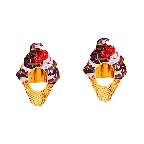 TINEASUR 2stücke Eiscreme Hut Für Partys Lustige Food Kopfbedeckung Für Kostüme Fotoboxen Und Feierlichkeiten Wiederverwendbar Und Gemütlich Für Erwachsene von TINEASUR