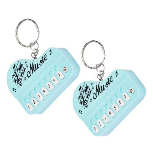 TINEASUR 2stücke Klavier Tastatur Schlüsselanhänger Ring Tasche Rucksack Anhänger Neuheit Musik Instrument Keychain von TINEASUR