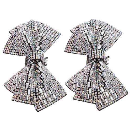 TINEASUR 2 Stück Schuhschmuck Schleifen Charms mit Abnehmbarer Strass Deko Teiliges Schuhanhänger für High Heels Accessoires für Hochzeit Party Tanz Vielseitig Einsetzbar von TINEASUR
