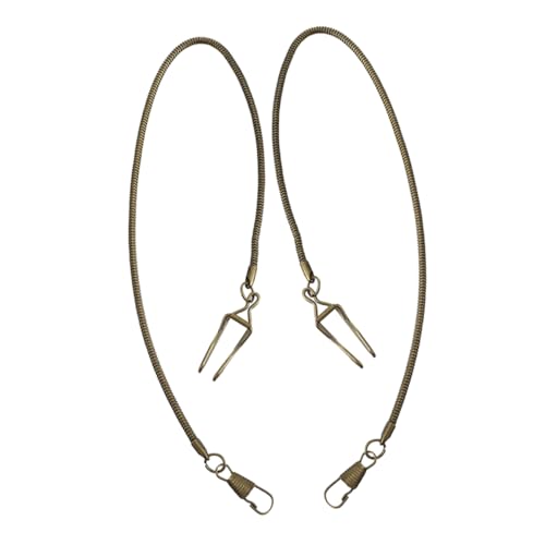 TINEASUR 2 Stück Teiliges Taschenuhrketten aus Robustem Metall Polierte Oberfläche für Glatten Griff Vintage Stil Kompatibel mit Verschiedenen Taschenuhren Stilvolle Herren TINEASUR 2 Stück Teiliges Taschenuhrketten aus Robustem Metall Polierte Oberfläche für Glatten Griff Vintage Stil Kompatibel mit Verschiedenen Taschenuhren Stilvolle Herren von TINEASUR