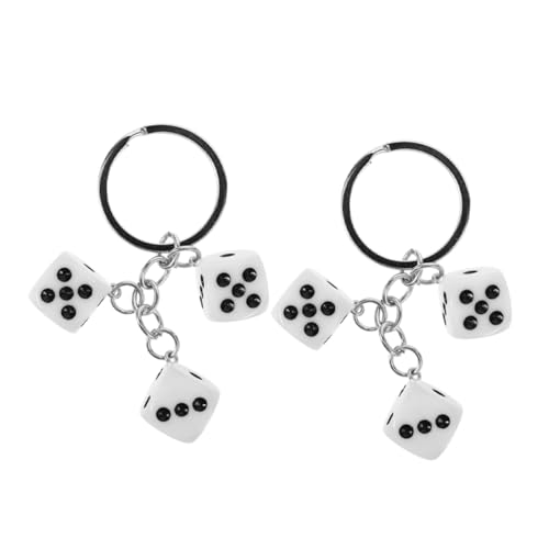 TINEASUR Entzückender Harz-würfel- -schlüsselanhänger Mehrzweck-Taschen-Charme Schlüsselanhänger Accessoire Modisches Trendiges von TINEASUR