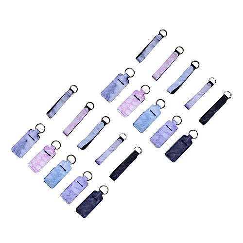 TINEASUR 20stücke Halter Schlüsselanhänger Aus Eva Moosgummi Nylon Und Polyester Marmor Bedrucktes Armband Schlüsselanhänger Halter Zubehör Für Lippenstift Lippencreme von TINEASUR