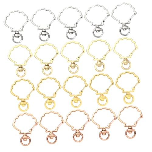 TINEASUR 20St Schlüsselanhänger drehbarer Karabinerverschluss Schlüsselringteile Schlüsselringverschluss Keyring schlusselanheger Keychain Schlüsseldekorationen Schlüsselring aus Legierung von TINEASUR