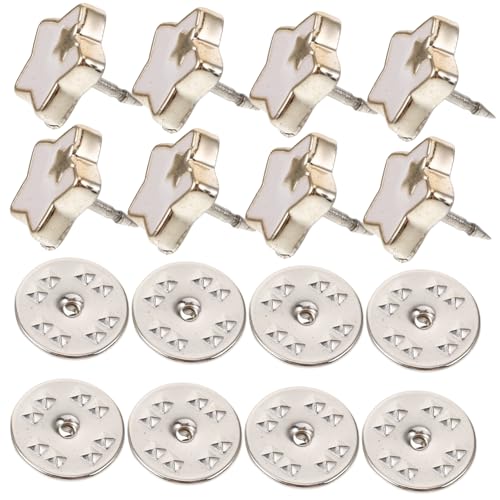 TINEASUR 20stücke Druckknöpfe Zum Annähen Abnehmbare Verschlüsse Geeignet Für Kleidung Hosen Jacken Und Taschen Weiß Zinklegierung Stilvolles Polygonales Design von TINEASUR