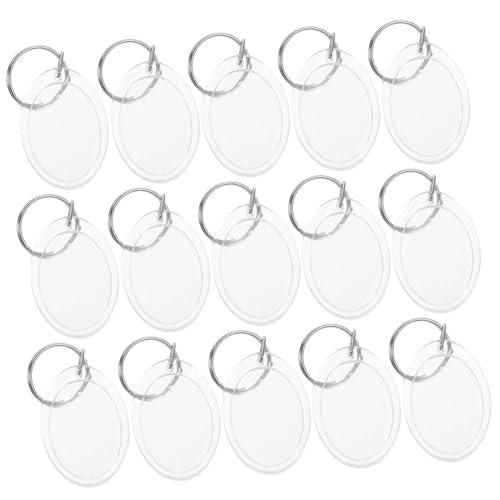 TINEASUR 24stücke Acryl Foto-Rahmen Schlüsselanhänger Leere Foto-Rahmen Schlüsselringe Kreative Ovale Form Für Persönliche Fotogestaltung Für Und -projekte von TINEASUR