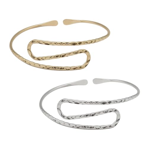 TINEASUR 2 Stücke Frauen Armband Arm Bands Mode Strass Armreif Schmuck Für Tanz von TINEASUR