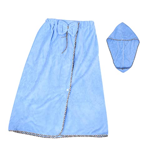 TINEASUR Baderock Und Duschhauben-set Fleece-material Schnelltrocknend Für Damen Mädchen Spa & Fitnessstudio von TINEASUR