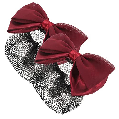 TINEASUR 2stücke Haarschmuck Für Frauen Dutt Haarnetz Mit Schleife Haarklammern Für Professionelle Anlässe Für Pflegepersonal Und Auftritte von TINEASUR