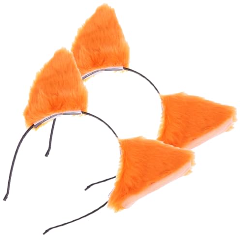TINEASUR 2stücke Katzenohren Stirnbänder Plüsch Pelzige Tier Ohren Haarreifen Cosplay Party Kostüm Zubehör von TINEASUR