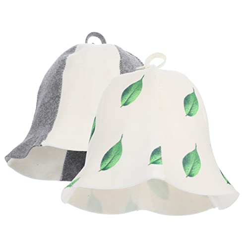 TINEASUR 2stücke Saunahut Aus Filz Wiederverwendbare Sauna Hut Für Herren Und Damen Saugfähiger Badehut Für Sauna Und Dusche von TINEASUR