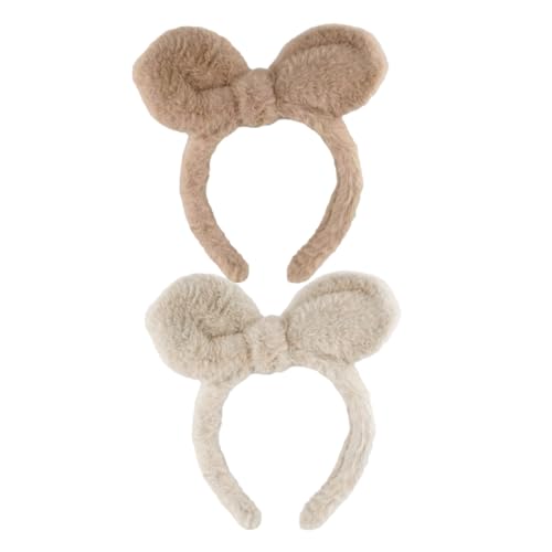 TINEASUR 2stücke Cartoon Haarband Für Mädchen Party Kopfschmuck Gesicht Waschen Stirnbänder Zarter Haaraccessoire Wiederverwendbar Tragbar Kompaktes Dekoratives Haarbande von TINEASUR