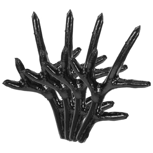 TINEASUR 2paare Hirschgeweih Aus Kunststoff Diy Geweih Für Stirnband Kopfschmuck-diy-zubehör Geweih Für Haarspangen Und Haarschmuck Bastelmaterial Für Cosplay Und Partys von TINEASUR