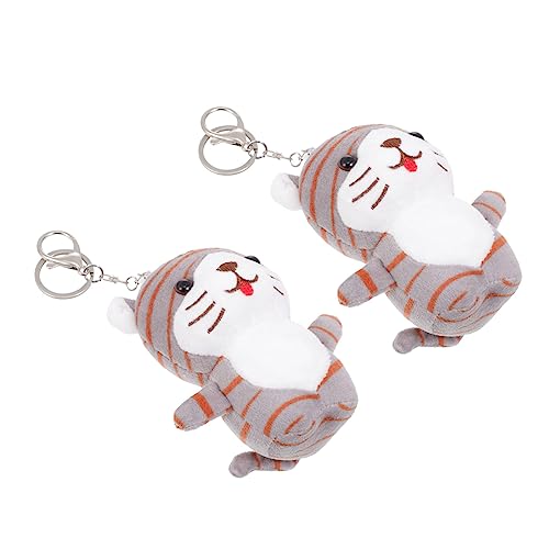 TINEASUR 2st Anhänger Plüschtier des Neuen Jahres Handwerk Minitier-plüschtier Schlüsselbund Gefülltes Faultier Plüschtier Jahr Der Puppe Tierspielzeug -plüsch Grey Pp Baumwolle von TINEASUR