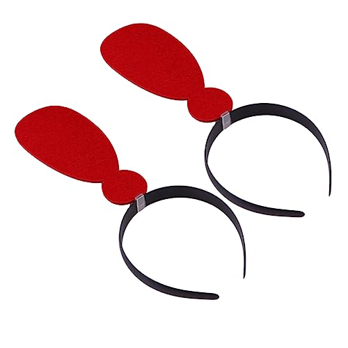 TINEASUR 2st Ausrufezeichen Stirnband Halloween-haarreifen Haarschmuck Karnevalshaarband Haargummis Für Frauen Haarbänder Für Damen Kopfschmuck Formen Partykostüm Haarreifen Stoff Rot von TINEASUR