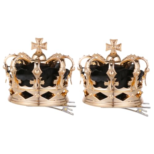 TINEASUR 2stücke Mädchen Krone Haarclips Kronenform Haarclip Halloween Party Kopfschmuck Haarstyling Zubehör von TINEASUR