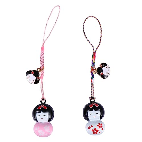 TINEASUR 2stücke Japanischer Schlüsselanhänger Cartoon-anhänger Entzückender Taschenanhänger Schlüsselbund Für Handy Und Schlüssel Geschenkidee von TINEASUR