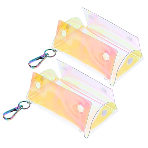 TINEASUR 2stücke Mini Geldbörse Aus PVC Für Schmuck Und Kleinigkeiten Kleines Münzetui Mit Textur Und Feinen Nähten Tragbar Für Mädchen Und Draußen von TINEASUR