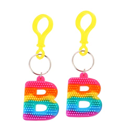 TINEASUR Einzigartige Buchstaben-schlüsselanhänger Dekompressions-Alphabet- Taschendekor Für Auto Und Zuhause von TINEASUR