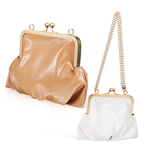 TINEASUR 2stücke Kiss Lock Umhängetaschen Für Handtaschen Mit Kettenriemen Vielseitig Als Clutch Schultertasche Oder Messenger Bag von TINEASUR