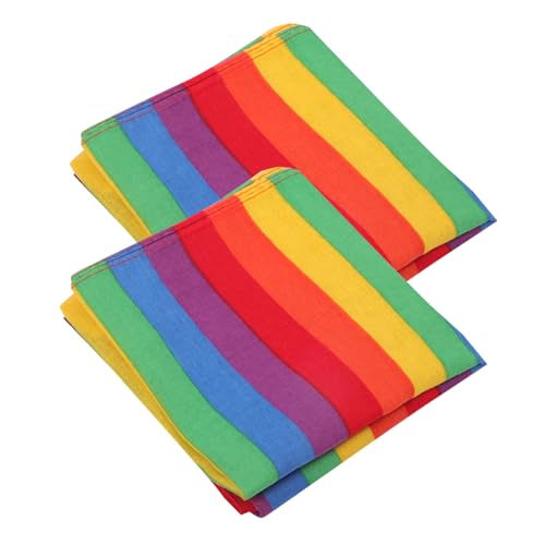 TINEASUR 2stücke Sport Stirnbänder Mit Dekorativem Design Gestreifte Bandana Kopfbedeckungen Für Fitness Yoga Und Workout Elastisches Haarband Für Damen Und Herren von TINEASUR