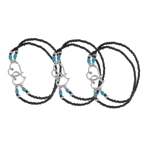TINEASUR 3 Stück Doppeltes Herz Perlen Armband für Sommer Strand Schmuck mit Einzigartigem Design Langlebigen Materialien TINEASUR 3 Stück Doppeltes Herz Perlen Armband für Sommer Strand Schmuck mit Einzigartigem Design Langlebigen Materialien von TINEASUR