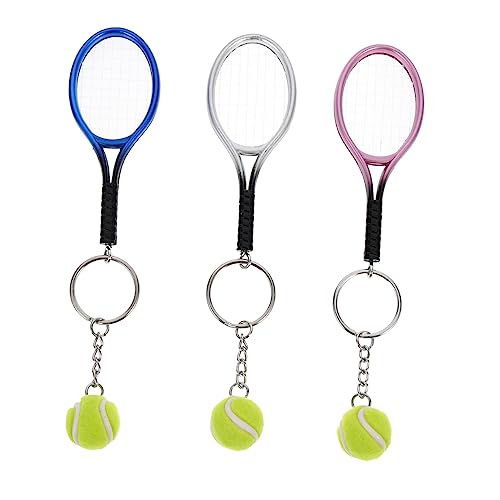 TINEASUR 3stücke Teiliges Dekorative Tennis Schlüsselanhänger Multifunktionale Schlüsselketten Für Tennisfans Tragbare Schlüsselringe Für Taschen Und Schlüssel Sportliches Für von TINEASUR