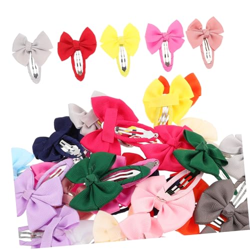 TINEASUR 30 Stück Teiliges Haarschleifen Bunte No Slip Snap Haarspangen mit Schleifen Sicherer Halt Leicht und Angenehm Für Junge Mädchen Kleinkinder und Alltag Party Festliche Anlässe von TINEASUR
