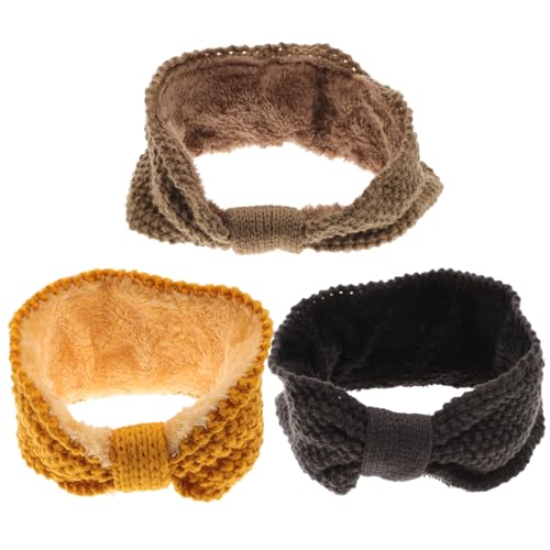 TINEASUR 3stücke Damen Strick-stirnbänder Dicke Ohrwärmer Elastische Haarbänder Für Kalte Tage Für Sport Reisen Und Freizeitaktivitäten Hautfreundlich Und Waschbar von TINEASUR