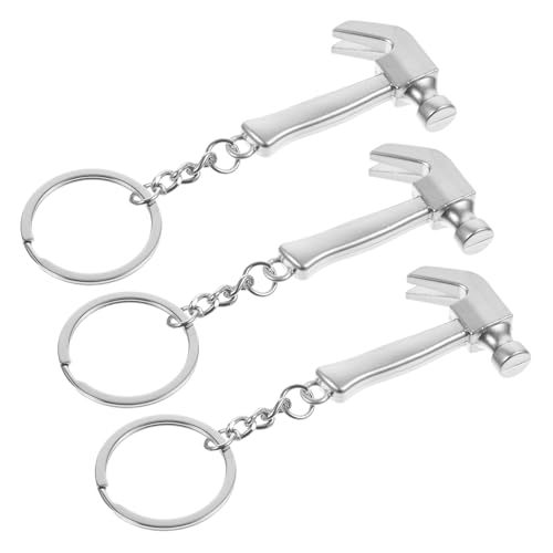 TINEASUR 3stücke Mini Hammer Schlüsselanhänger Aus Metall Als Taschenanhänger Praktisch Für Schlüssel Oder Auto Schlüsselkette Und Kreativ von TINEASUR