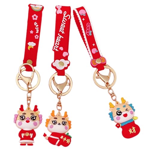 TINEASUR Schlüsselanhänger Mit Drachenmotiv 3er-Set Schlüsselanhänger Dekorativer Für Tasche Schlüsselanhänger -Stil von TINEASUR