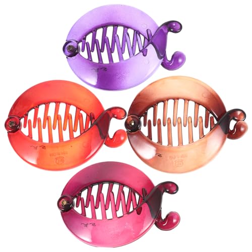 TINEASUR 4stücke Bananenclips Für Haare Bananen-haarclip Für Dickes Haar Pferdeschwanzhalter-clip Haarclips Für Frauen Große Bananenclips Für Pferdeschwanz von TINEASUR
