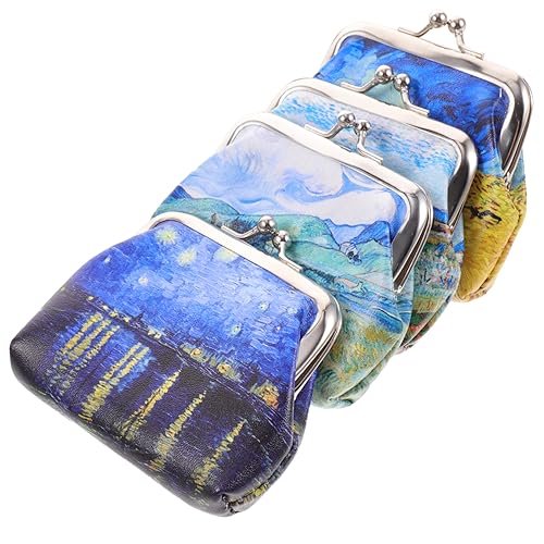 TINEASUR Süßes Geldbörsen-Set 4-teilig Mini-Geldbeutel Geldbörse Geldbörse Für Die Reise Tasche Schlüsselanhänger von TINEASUR