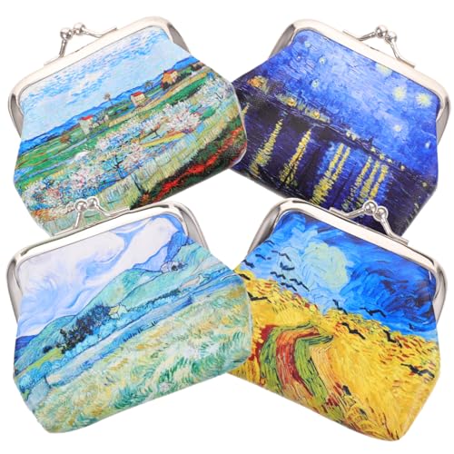 TINEASUR Entzückende Geldbörse Mit Vasenmalerei 4 Stück Tasche Schlüsselanhänger Modisch Und Robust Für Besondere Anlässe von TINEASUR