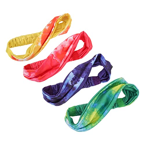 TINEASUR Elastisches Fitness-stirnband Tie-dye Yoga Wrap -wrap Haarband Für Frauen von TINEASUR