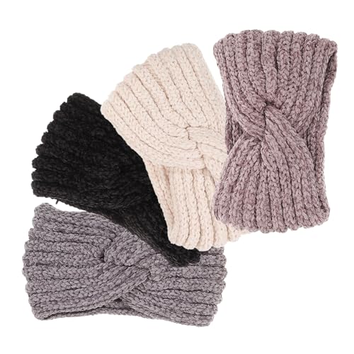 TINEASUR 4stücke Knitted Wool Hair Band Handgemachte Stirnbänder Für Frauen Ohrenschutz Und Stilvolle Kopfbedeckung Und Kaffee Für Kaltes Wetter Und Modische Akzente TINEASUR 4stücke Knitted Wool Hair Band Handgemachte Stirnbänder Für Frauen Ohrenschutz Und Stilvolle Kopfbedeckung Und Kaffee Für Kaltes Wetter Und Modische Akzente von TINEASUR